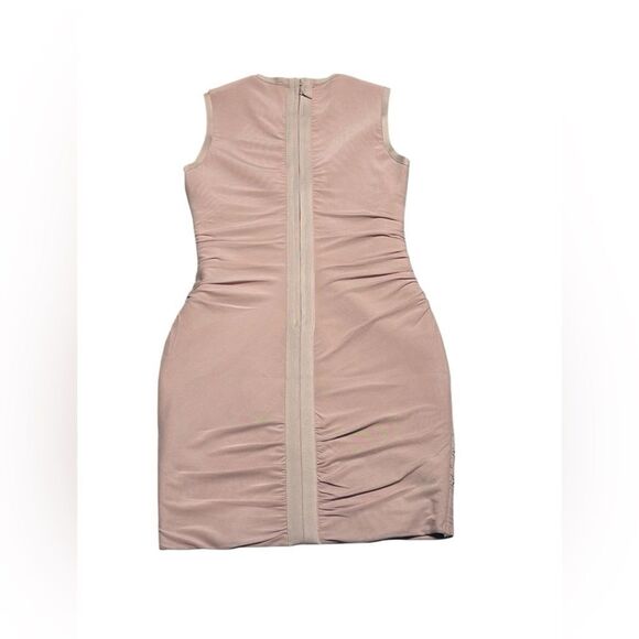 NWT ELLIATT X REVOLVE Harriet nude sleeveless ruched waist Mini Dress sz small - Picture 6 of 10